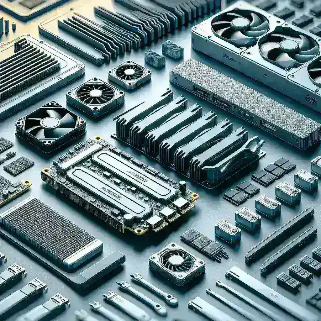 "Comparativo de soluções de refrigeração para SSD M.2 PCIe 5.0: imagem mostrando diferentes modelos de dissipadores de calor e sistemas de refrigeração, destacando suas características e designs inovadores."