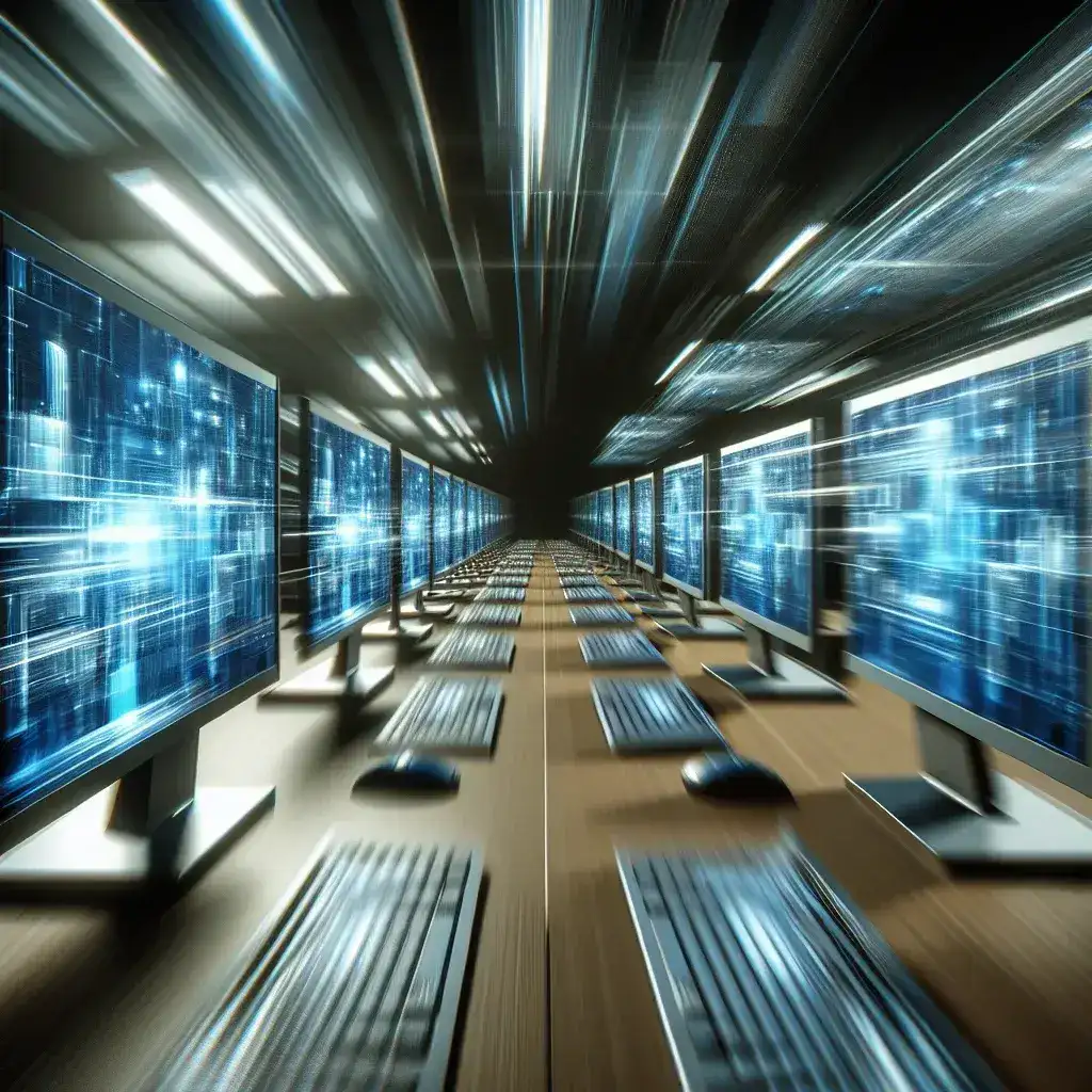 "Lenovo corporate PCs featuring instant boot-up technology showcased at a technology event."